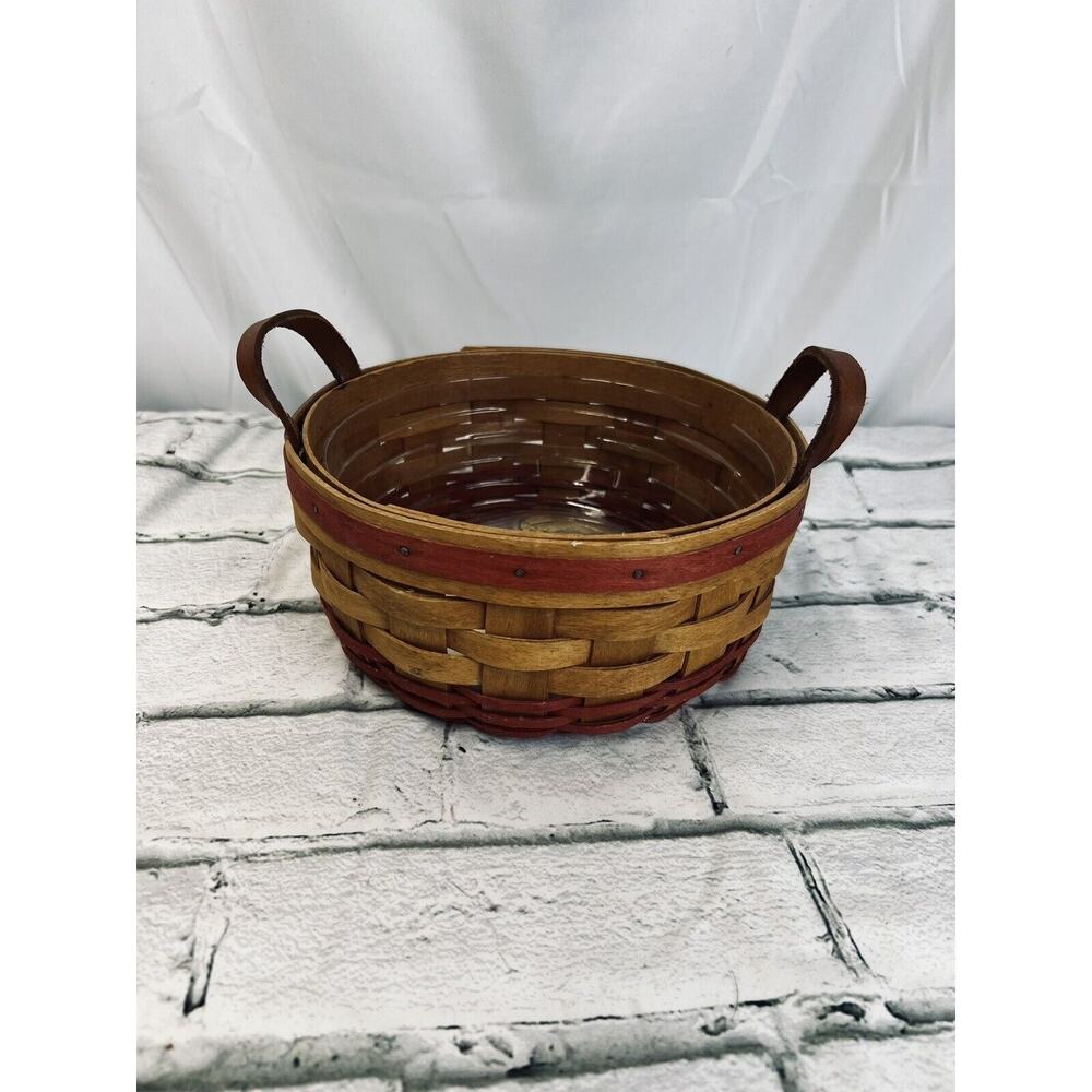1995 Longaberger Mother's Day Basket Of Love w/Protector 2 Leather Handles 18805